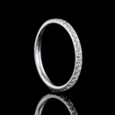 0.3 Cts 14k White Gold Round Shape 3/4 Band Eternity Band - Image 2