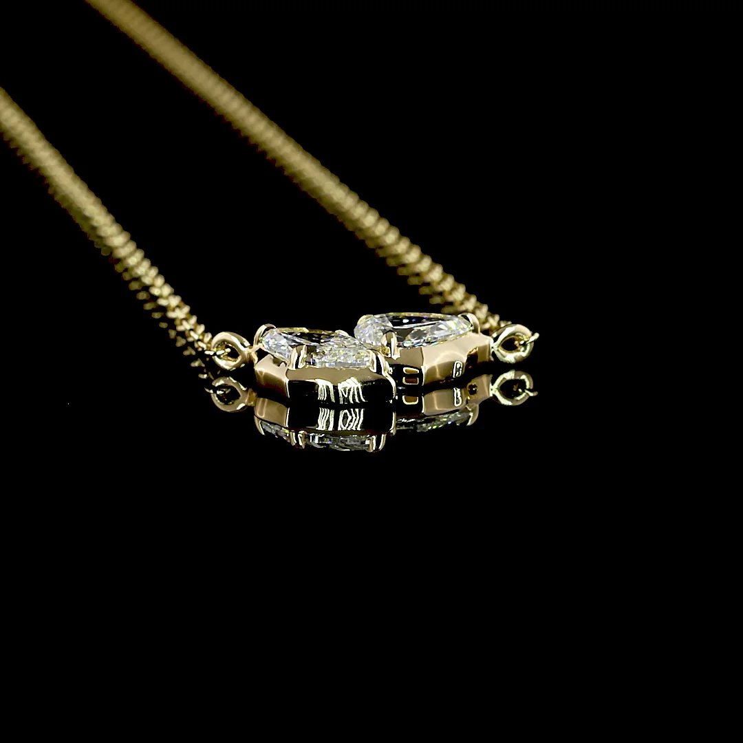 0.41 Cts 14k Yellow Gold Mix Shape Pendant Pendant - Image 2