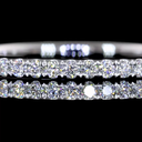 0.23 Cts 14k White Gold Round Shape Half Eternity Eternity Band - Image 3
