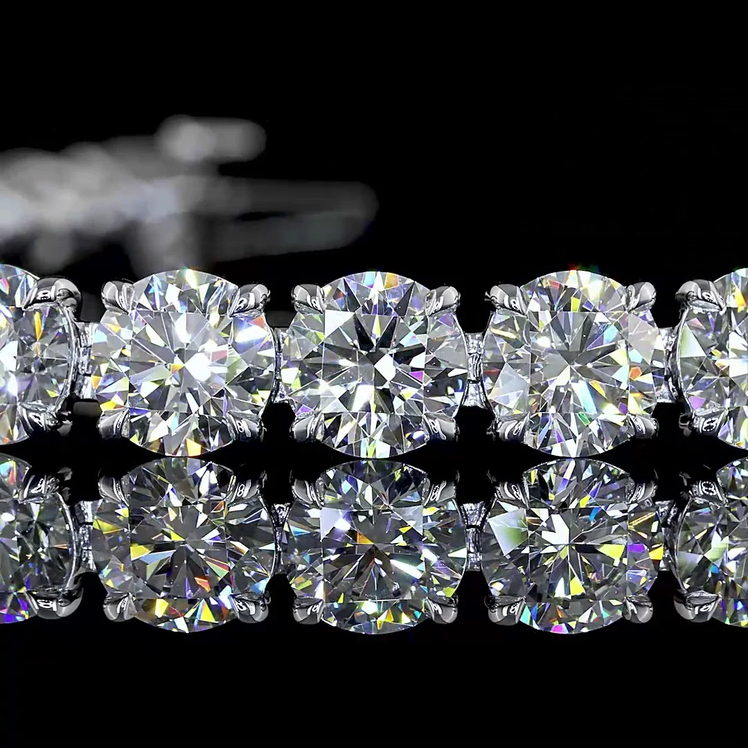 16.09 Cts Silver Round Shape Tennis Bracelet - Image 2