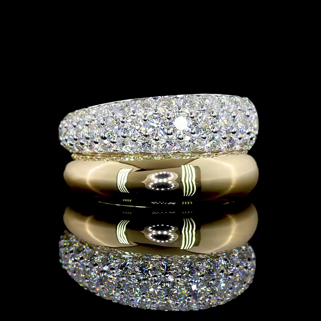 1.09 Cts 14k Two Tone Round Shape Special Eternity Band - Video