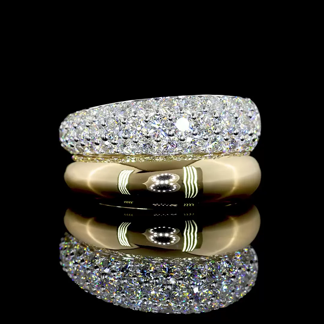 1.09 Cts 14k Two Tone Round Shape Special Eternity Band - Video