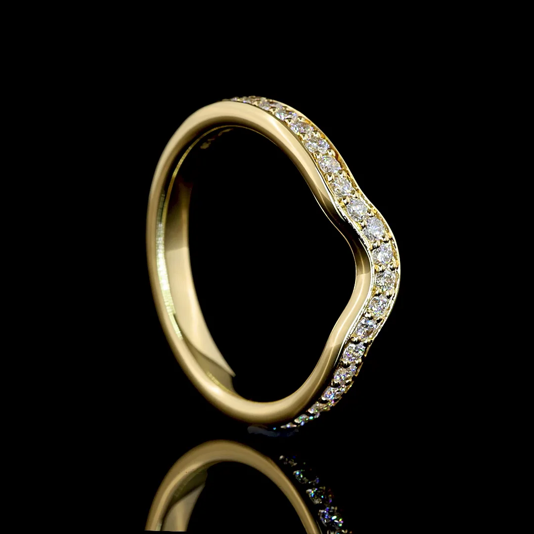 0.39 Cts 14k Yellow Gold Round Shape Eternity Band Eternity Band - Image 2