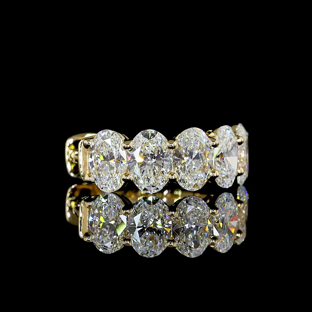 2.08 Cts 14k Yellow Gold Oval Shape Huggies Earring - Image 2