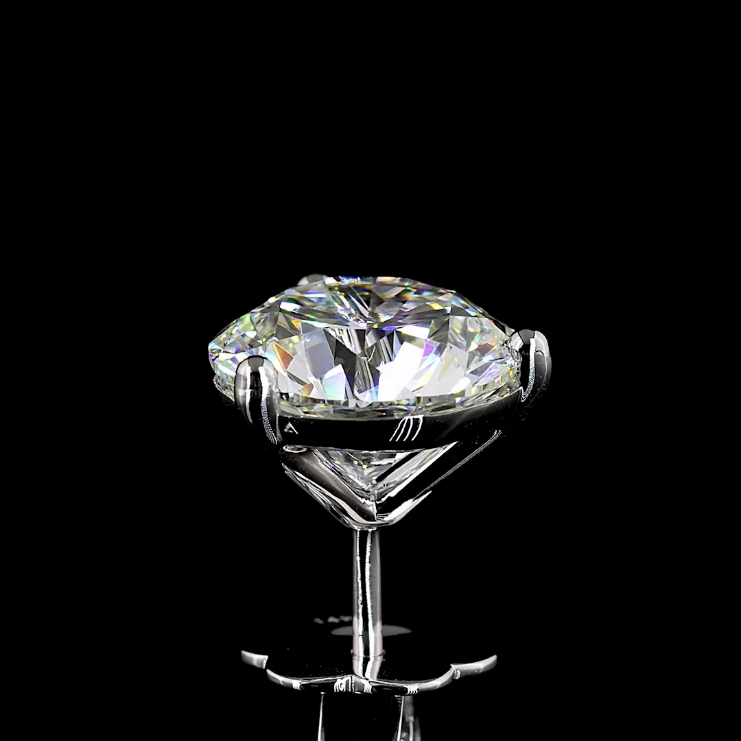 5.16 Cts 14k White Gold Round Shape Martini Earring - Image 2