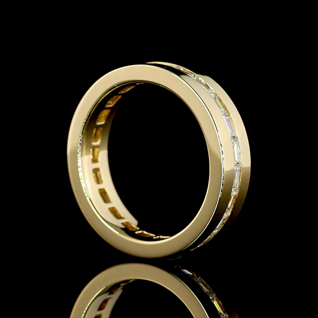1.33 Cts 14k Yellow Gold Baguette Shape Eternity Band Eternity Band - Image 2