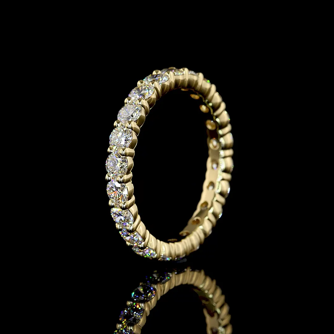 1.7 Cts 14k Yellow Gold Round Shape Eternity Band Eternity Band - Image 4