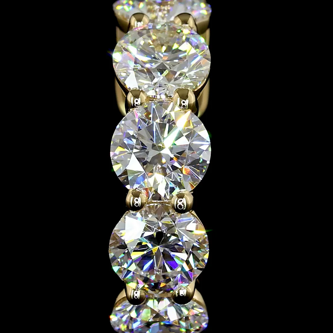 2.03 Cts 14k Yellow Gold Round Shape Huggies Earring - Image 3