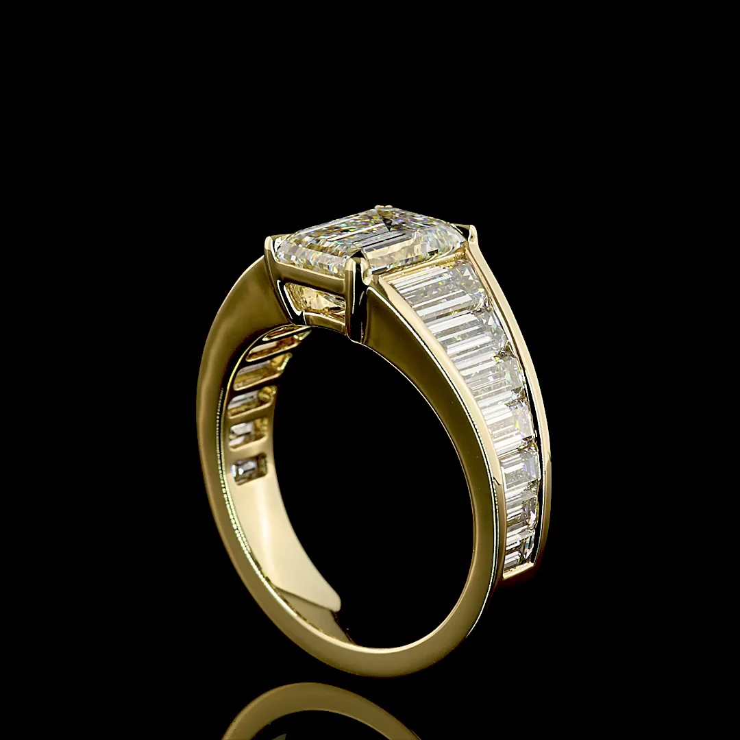 4.49 Cts 14k Yellow Gold Mix Shape Special Ring - Image 2