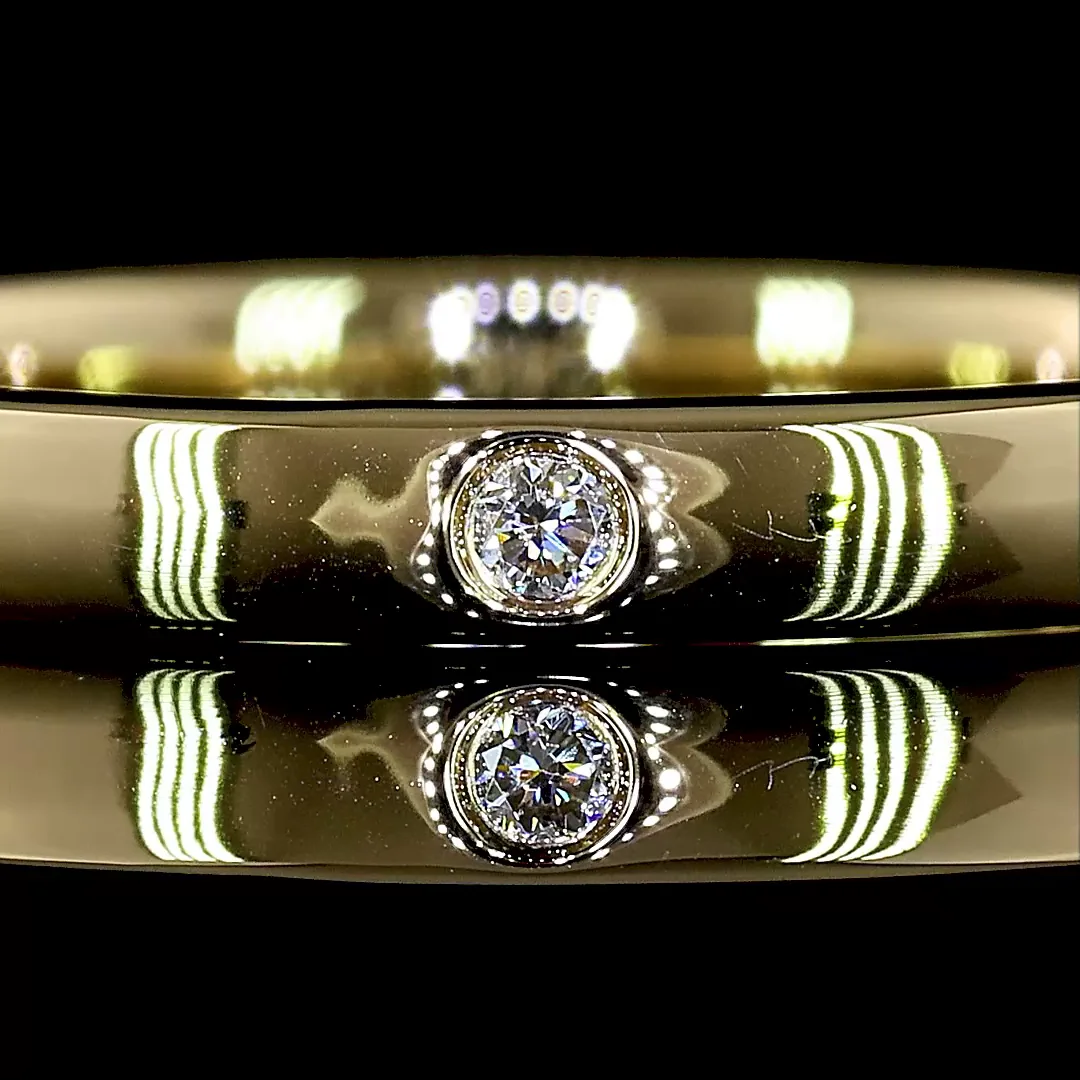 0.14 Cts 14k Yellow Gold Round Shape Eternity Band Eternity Band - Image 3