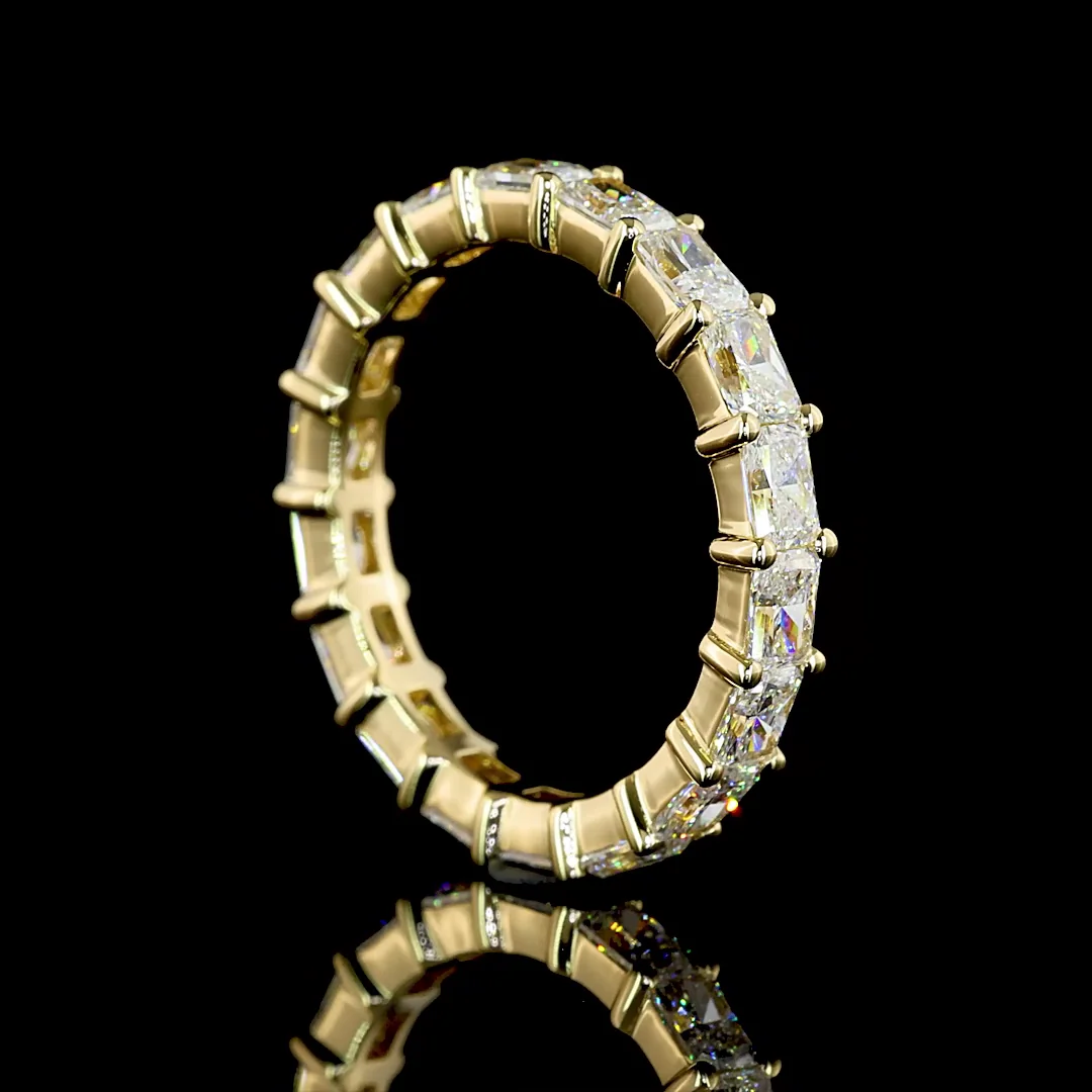 2.12 Cts 14k Yellow Gold Radiant Shape Eternity Band Eternity Band - Image 2