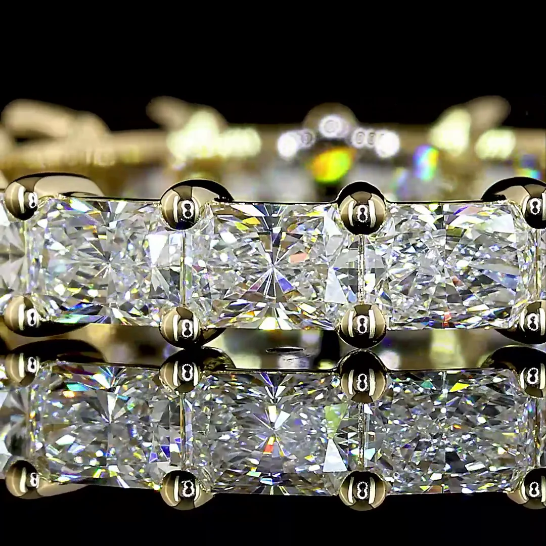 2.12 Cts 14k Yellow Gold Radiant Shape Eternity Band Eternity Band - Image 3