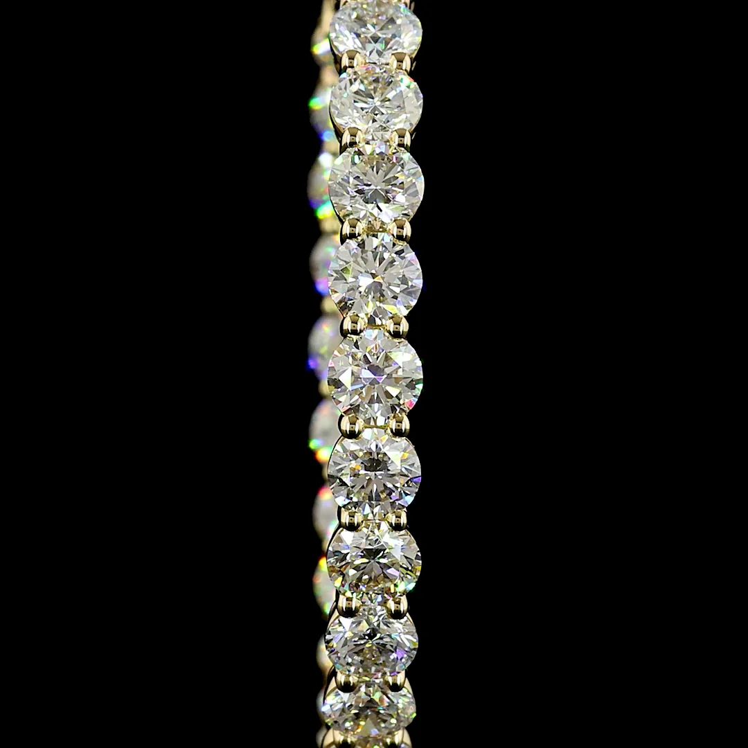 10.32 Cts 14k Yellow Gold Round Shape Hoops Earring - Image 3