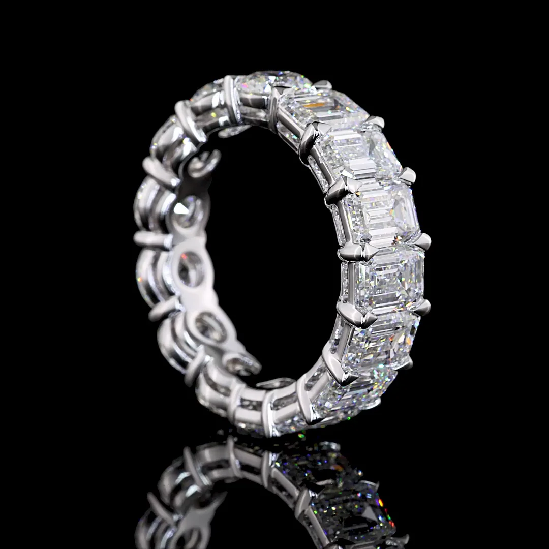 8.2 Cts 14k White Gold Mix Shape Eternity Band Eternity Band - Image 2