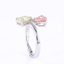2.38 Cts 14k White Gold Mix Shape Special Ring - Image 2