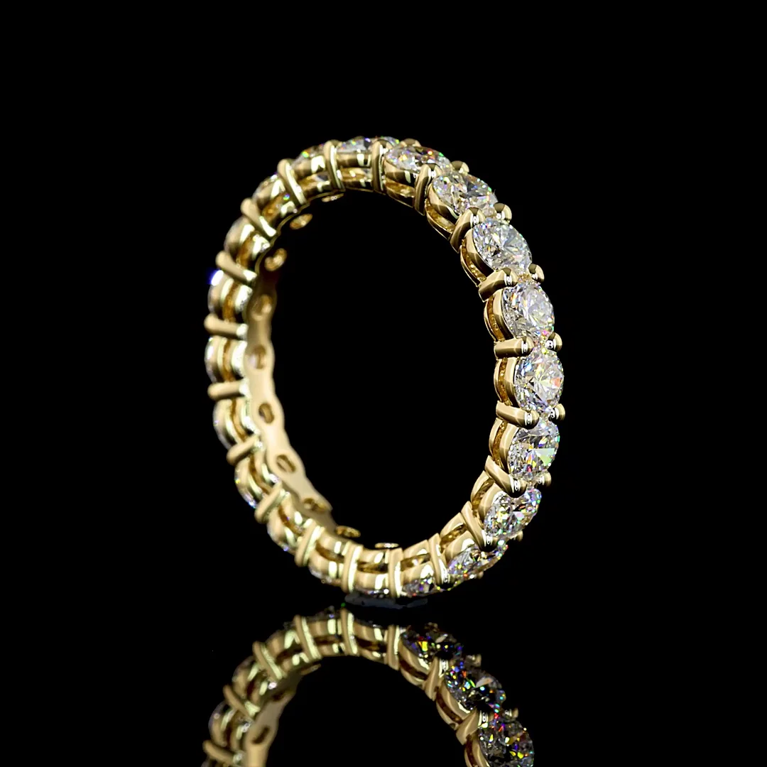 2.27 Cts 14k Yellow Gold Round Shape Eternity Band Eternity Band - Image 2