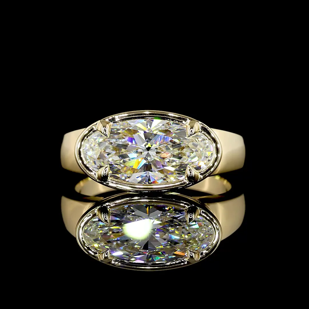 2.11 Cts 14k Yellow Gold Oval Shape Solitaire Ring - Video