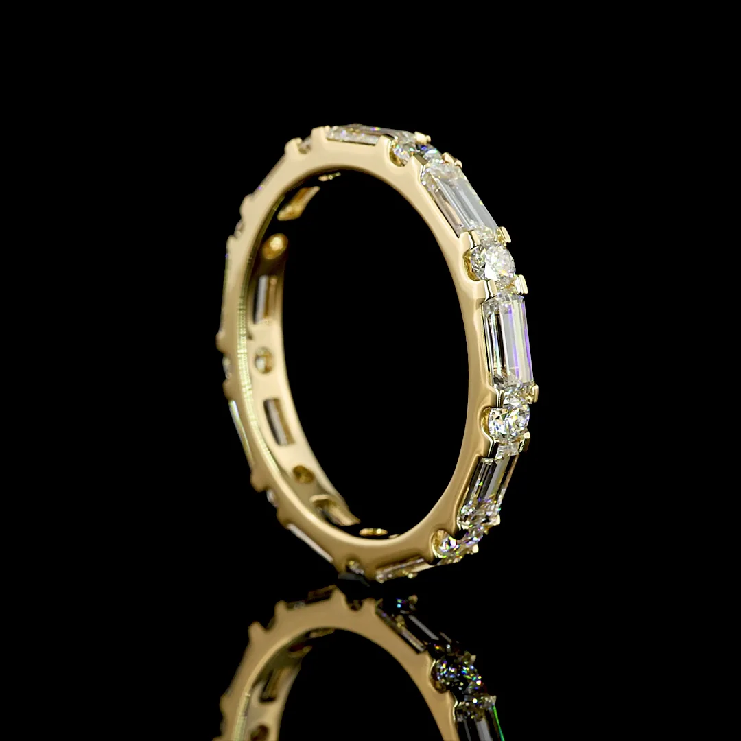 1.97 Cts 14k Yellow Gold Baguette Shape Eternity Band Eternity Band - Image 2