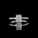 1.08 Cts 14k White Gold Emerald Shape Solitaire Ring - Video