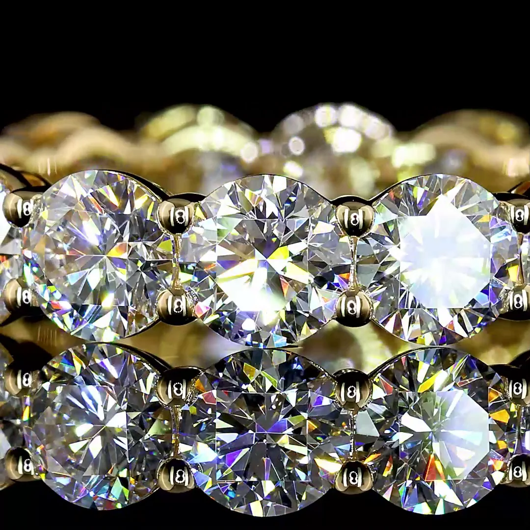 4.2 Cts 14k Yellow Gold Round Shape Eternity Band Eternity Band - Image 3