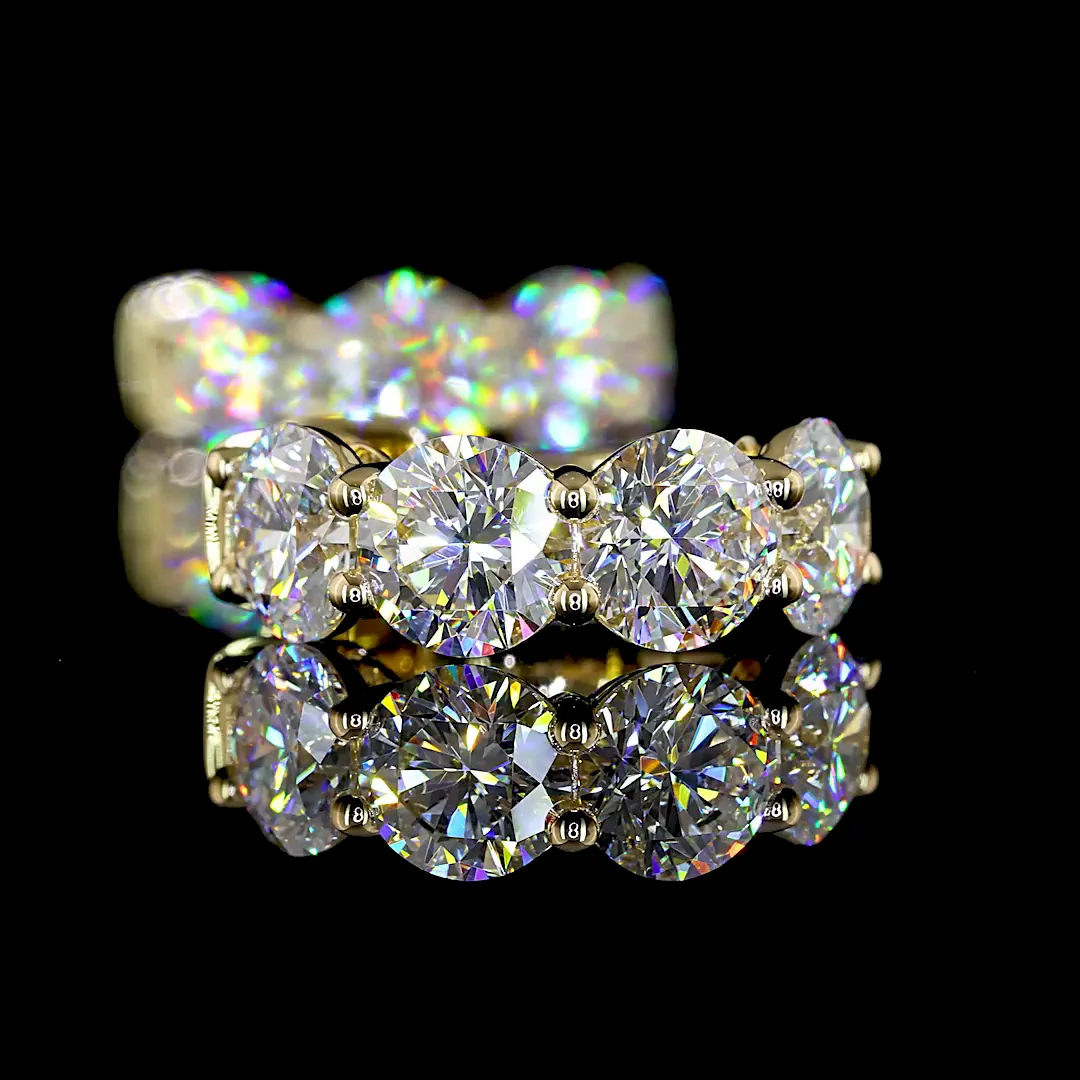 5 Cts 14k Yellow Gold Round Shape Huggies Earring - Image 4