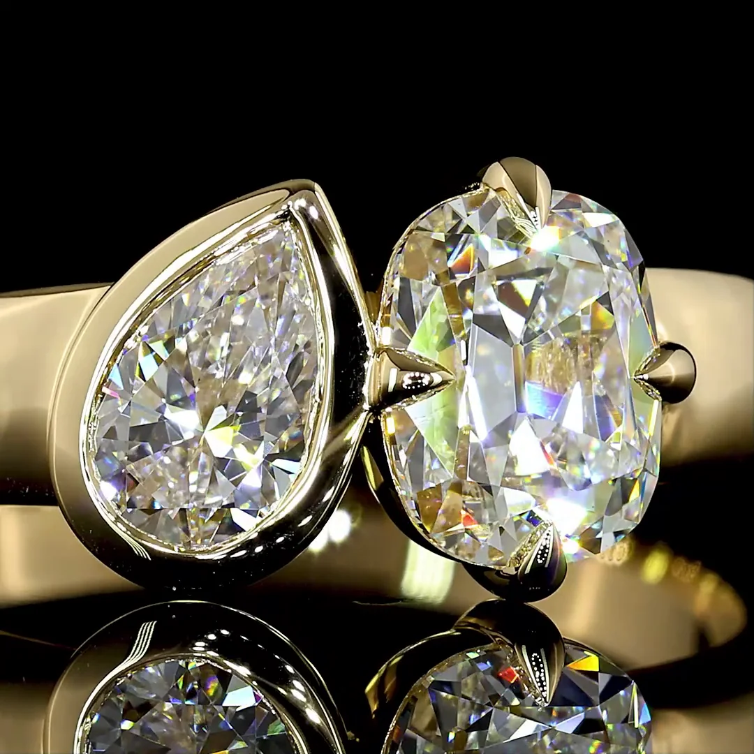 1.5 Cts 14k Yellow Gold Mix Shape Special Ring - Image 3