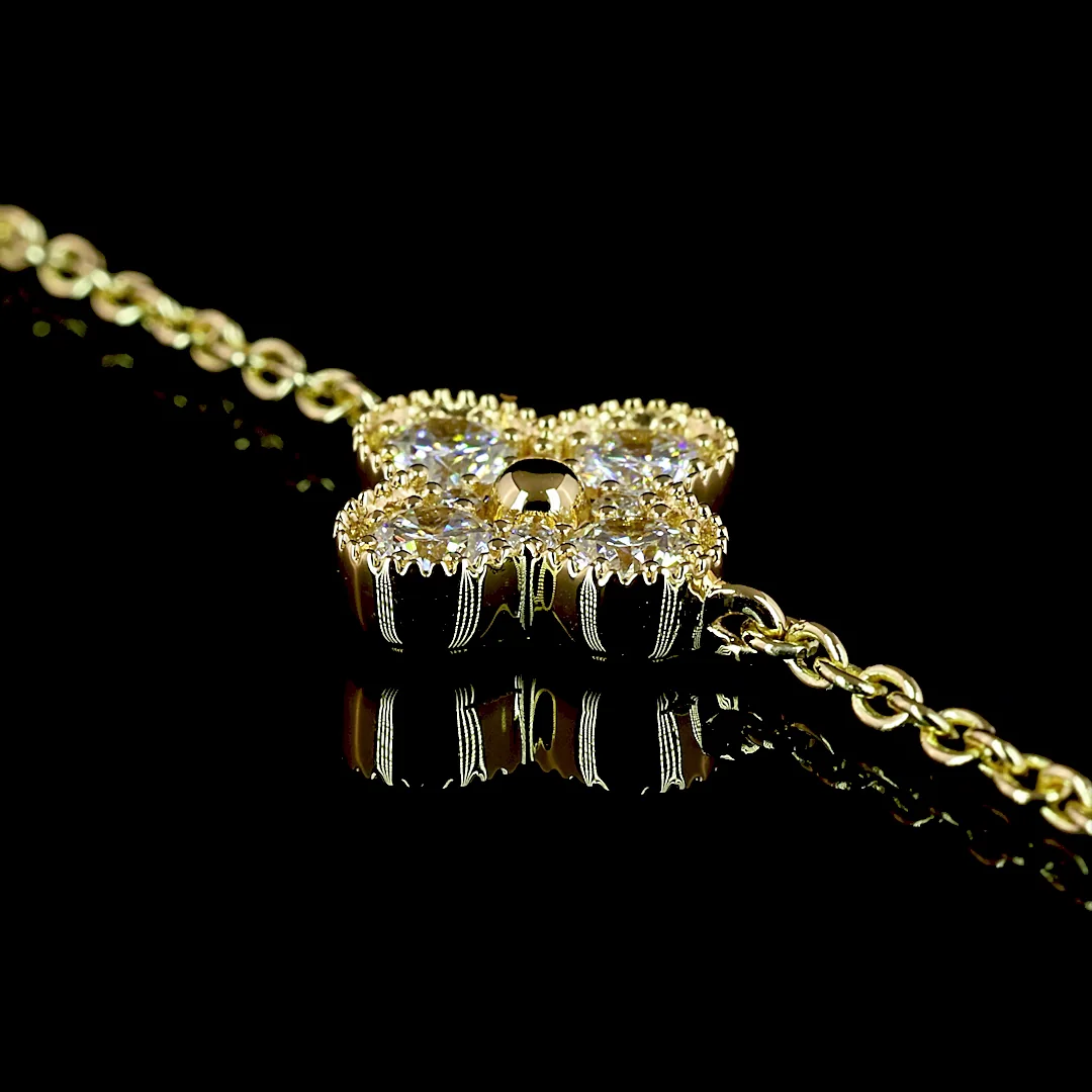 1.73 Cts 18k Yellow Gold Round Shape Station Necklace - Image 4