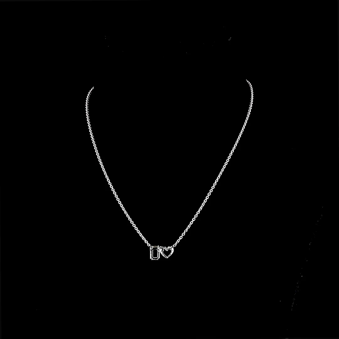 3.02 Cts 14k White Gold Heart Shape Pendant Pendant - Video