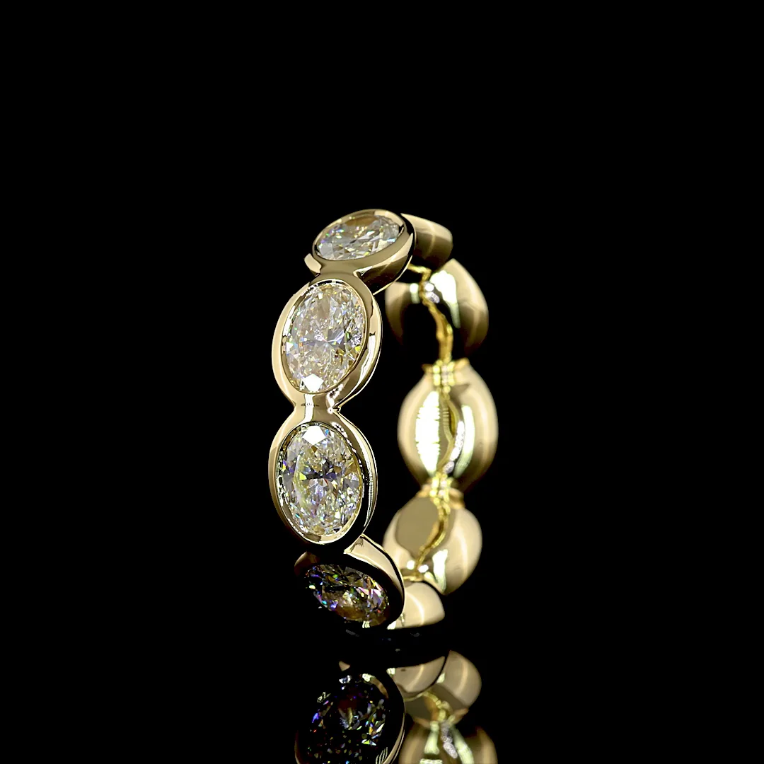 2.09 Cts 14k Yellow Gold Heart Shape Eternity Band Eternity Band - Image 4