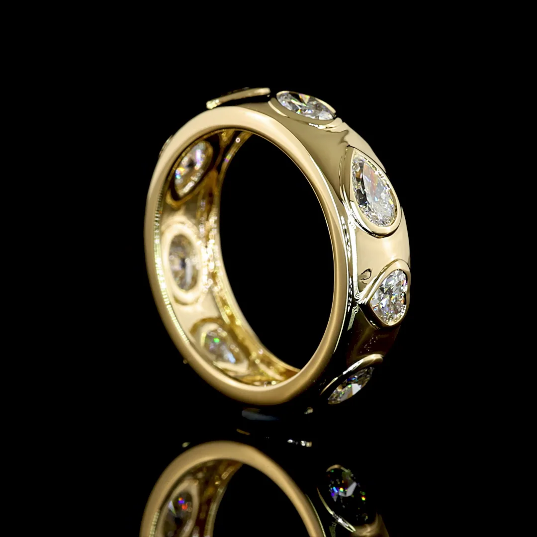 1.64 Cts 14k Yellow Gold Mix Shape Eternity Band Eternity Band - Image 2