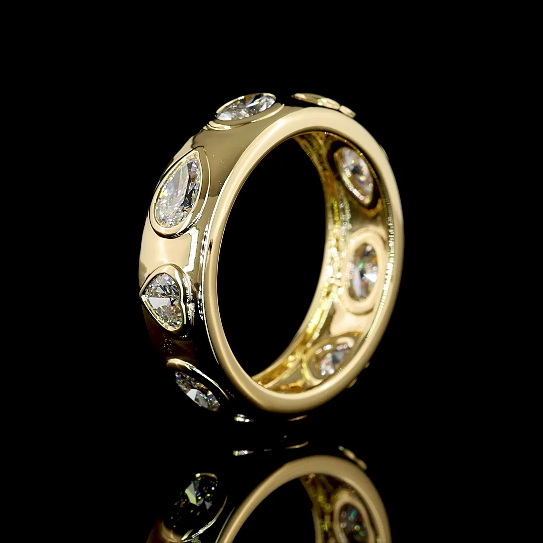 1.64 Cts 14k Yellow Gold Mix Shape Eternity Band Eternity Band - Image 4