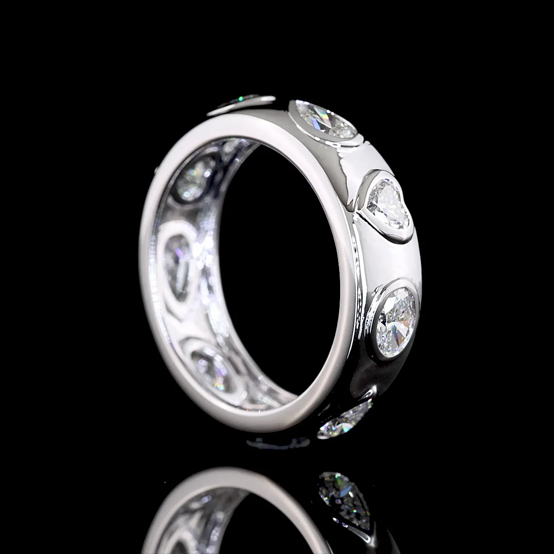 1.68 Cts 14k White Gold Mix Shape Eternity Band Eternity Band - Image 2