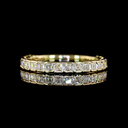 1.1 Cts 14k Yellow Gold Asscher Shape 3/4 Band Eternity Band - Video