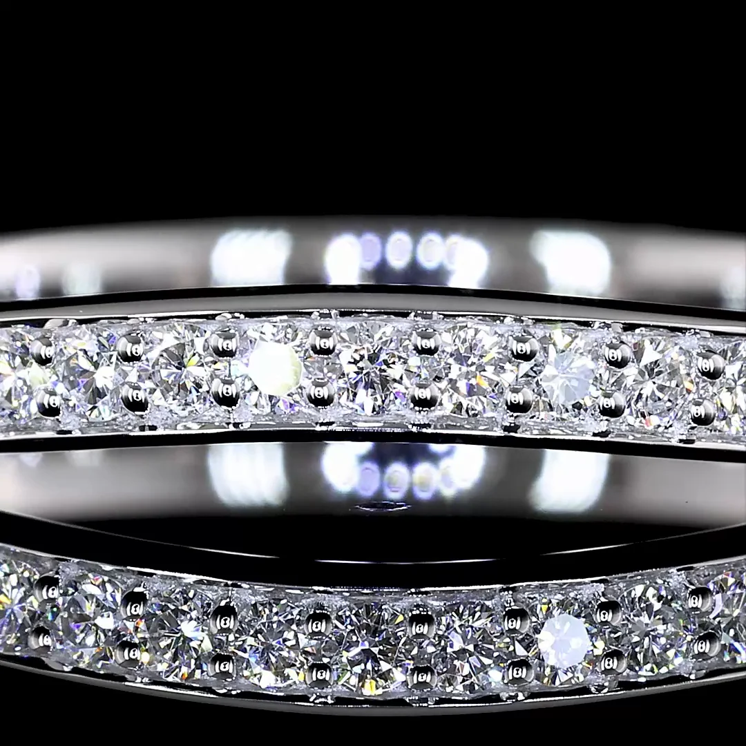 0.47 Cts 14k Two Tone Round Shape Special Ring - Image 3