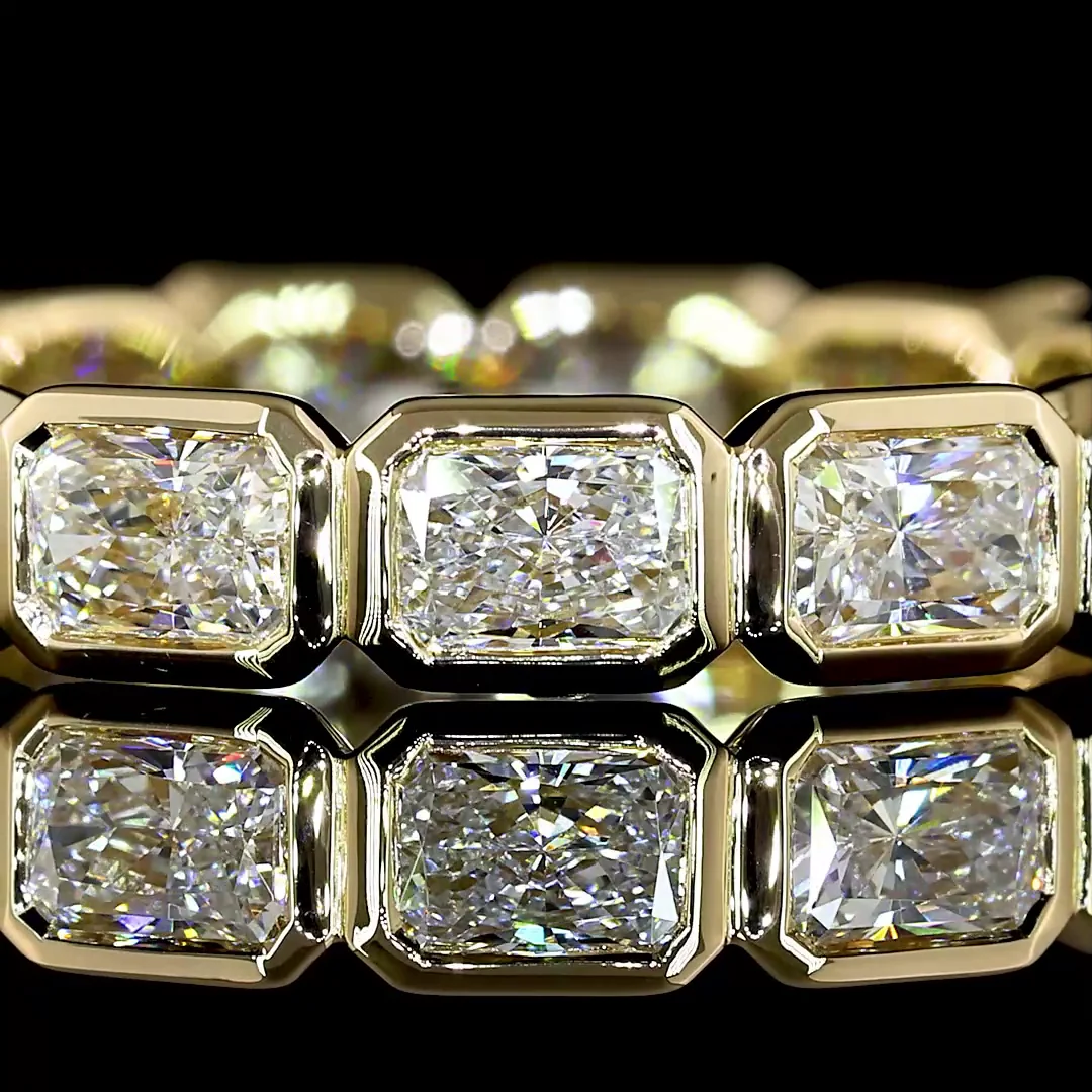 2.11 Cts 14k Yellow Gold Radiant Shape Eternity Band Eternity Band - Image 3