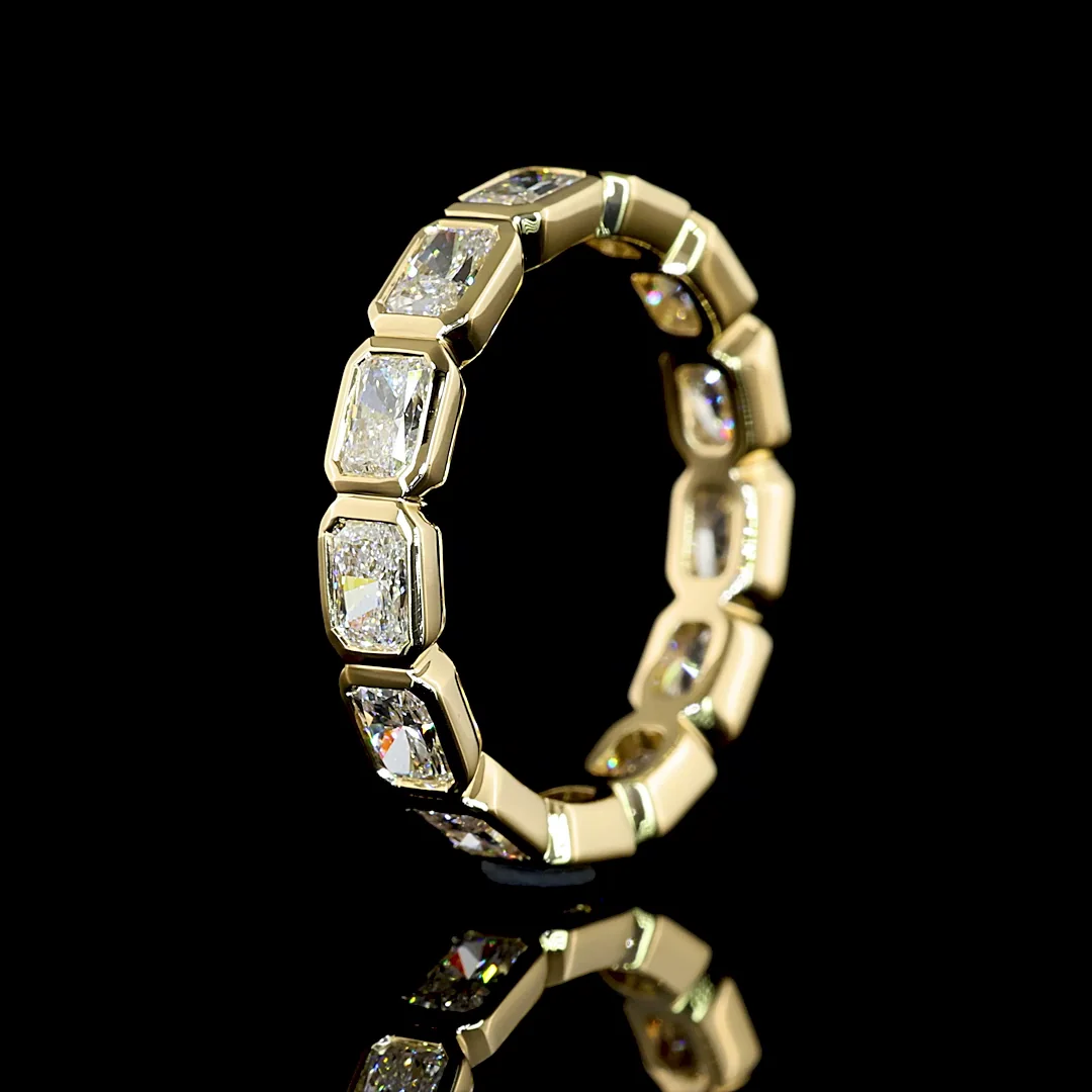2.11 Cts 14k Yellow Gold Radiant Shape Eternity Band Eternity Band - Image 4