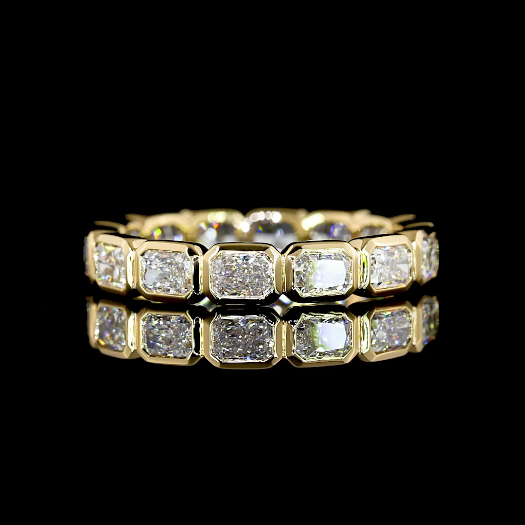1.9 Cts 18k Yellow Gold Radiant Shape Eternity Band Eternity Band - Video