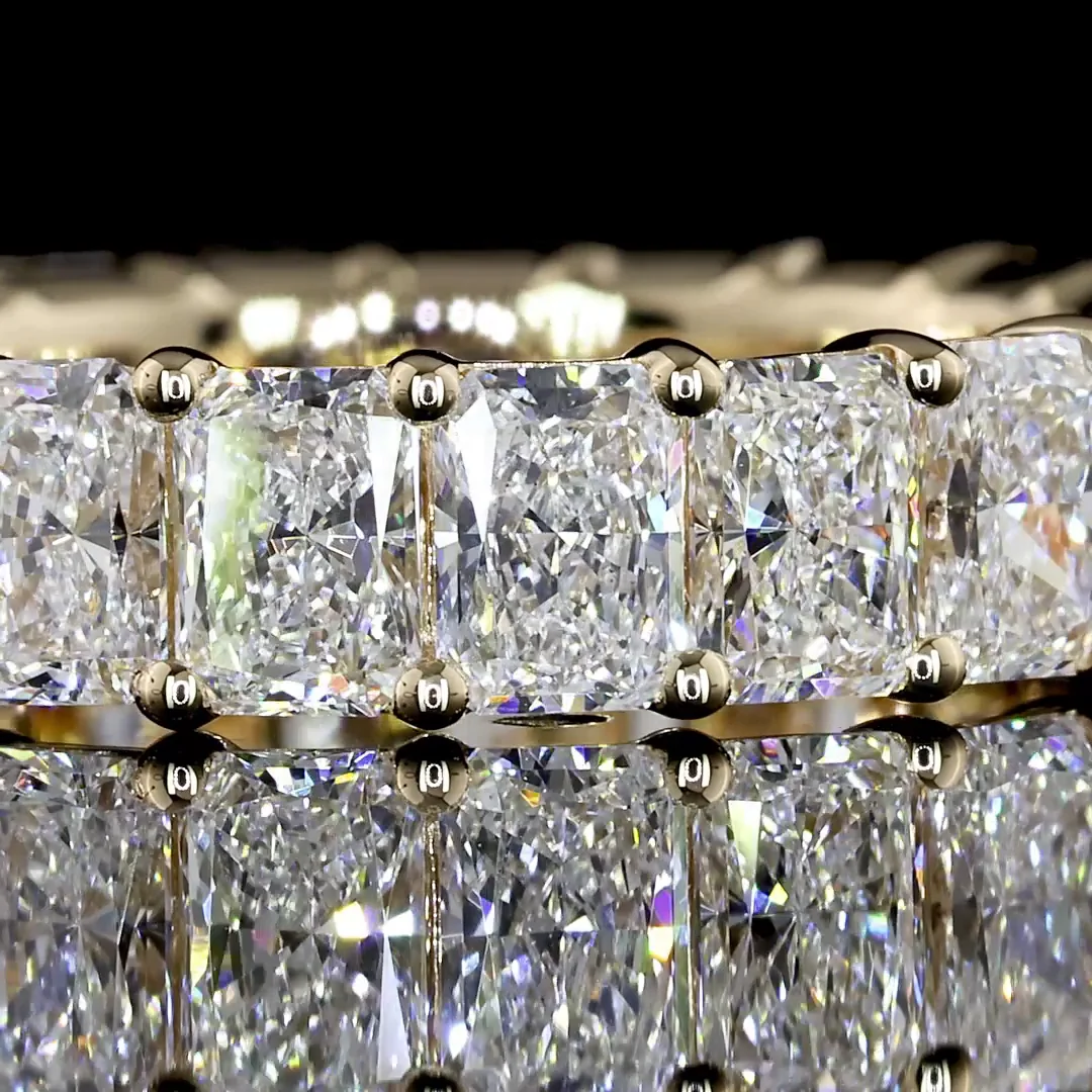 5.04 Cts 14k Yellow Gold Radiant Shape Eternity Band Eternity Band - Image 3