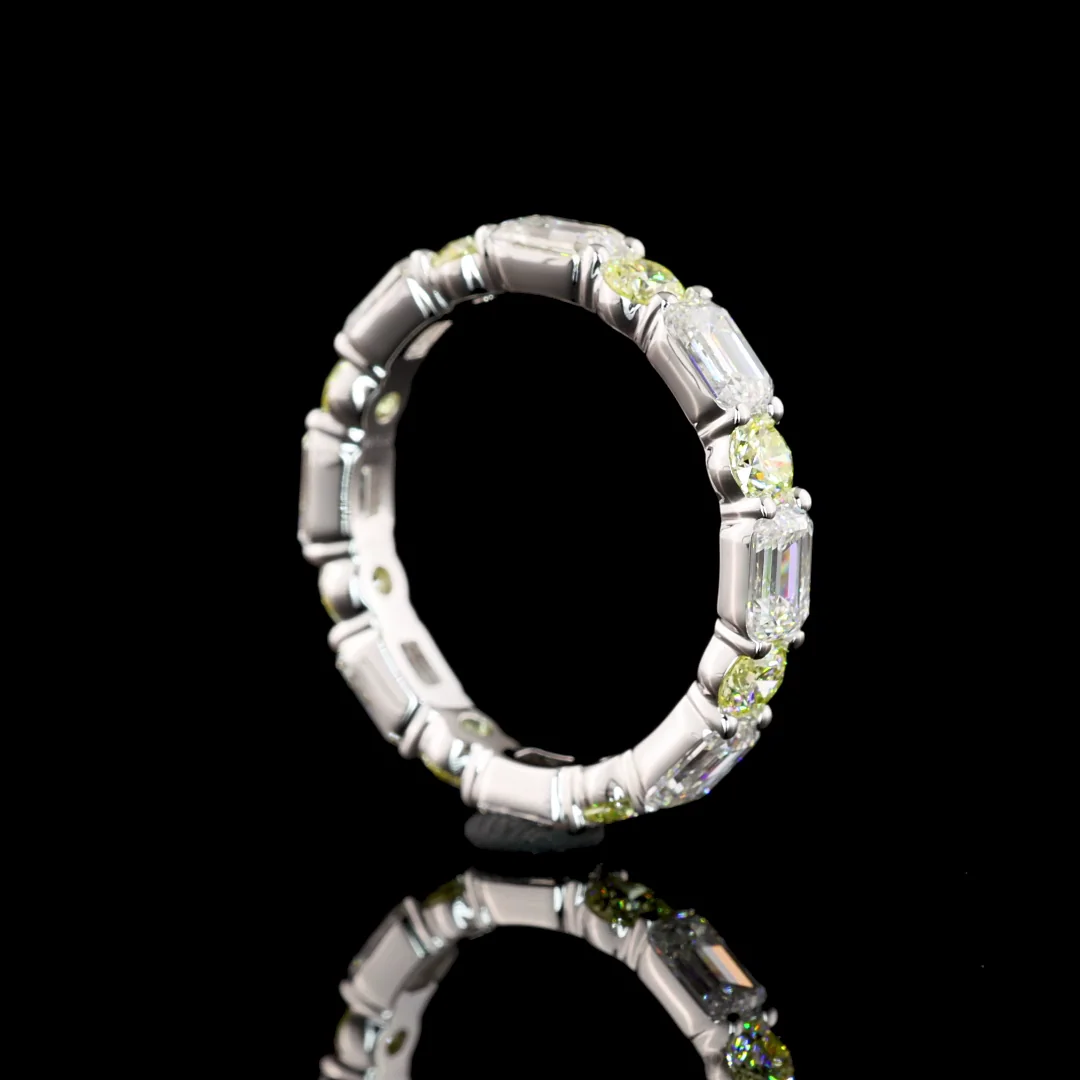 2.86 Cts 14k White Gold Mix Shape Eternity Band Eternity Band - Image 3