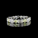 2.86 Cts 14k White Gold Mix Shape Eternity Band Eternity Band - Video