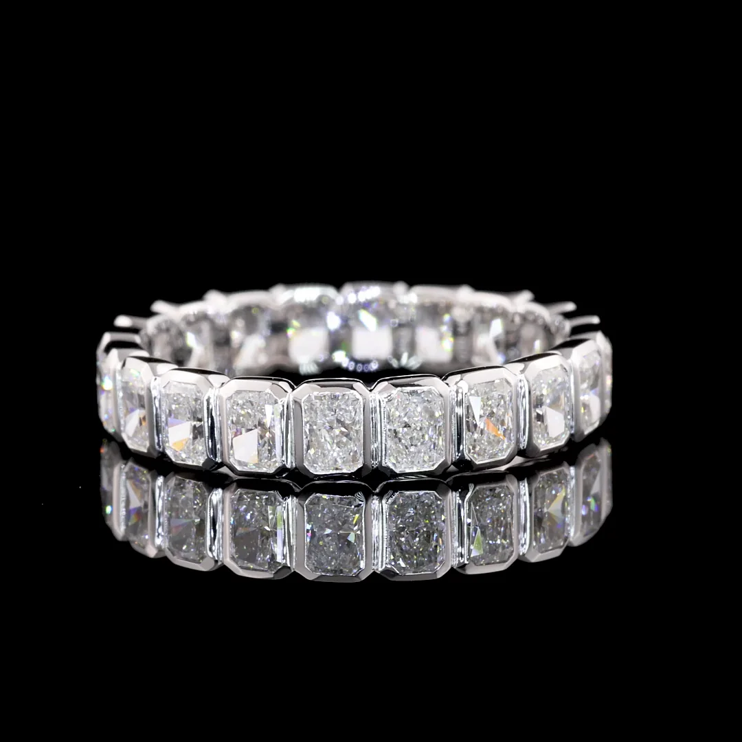1.96 Cts 14k White Gold Radiant Shape Eternity Band Eternity Band - Video