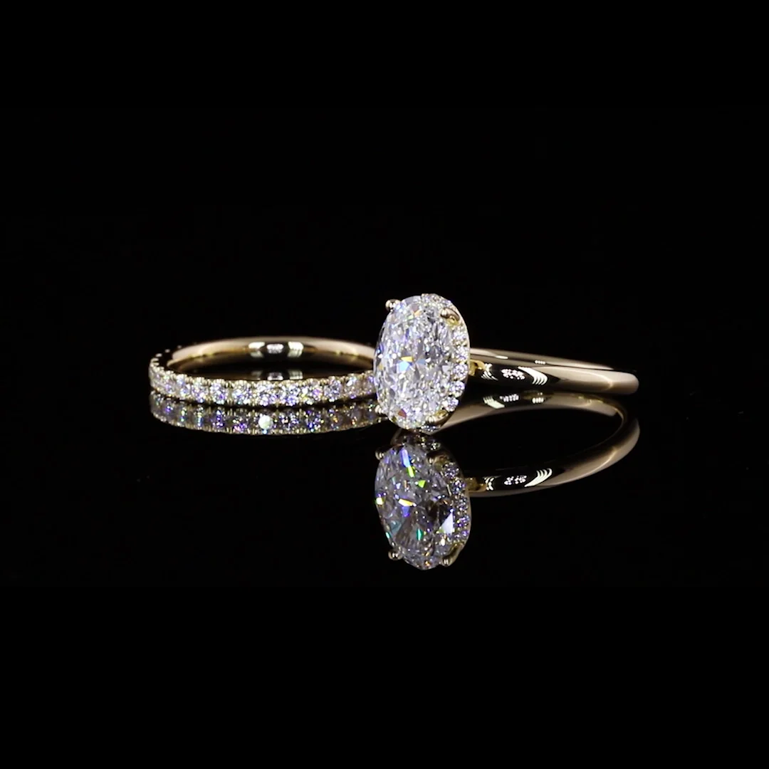 0.59 Cts 14k Yellow Gold Round Shape 3/4 Band Eternity Band - Image 3