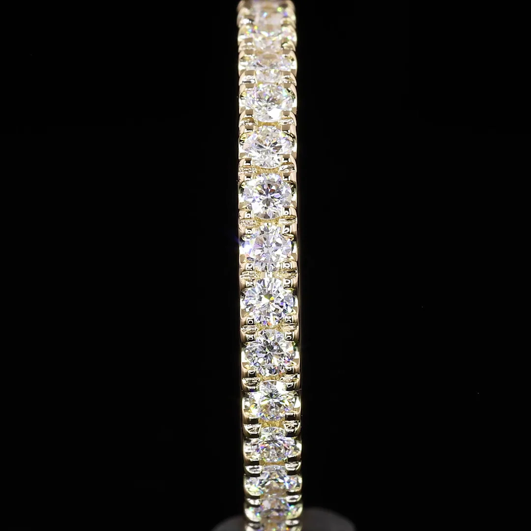 0.61 Cts 14k Yellow Gold Round Shape Eternity Band Eternity Band - Image 3