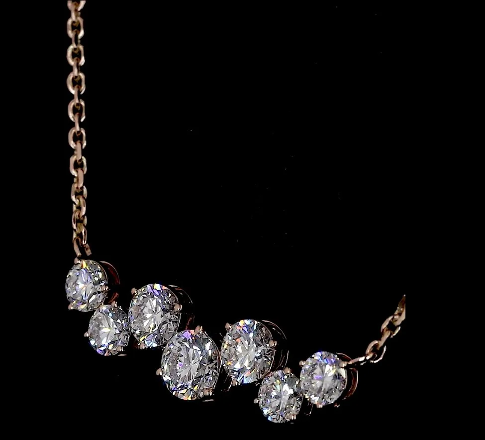 2.01 Cts 14k Rose Gold Round Shape Pendant Pendant - Image 4