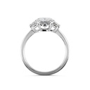 2.36 Cts Platinum Radiant Shape 3 Stones Ring - Image 2