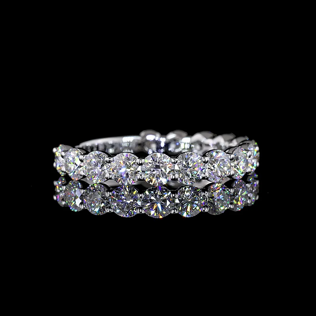 1.86 Cts 14k White Gold Round Shape 3/4 Band Eternity Band