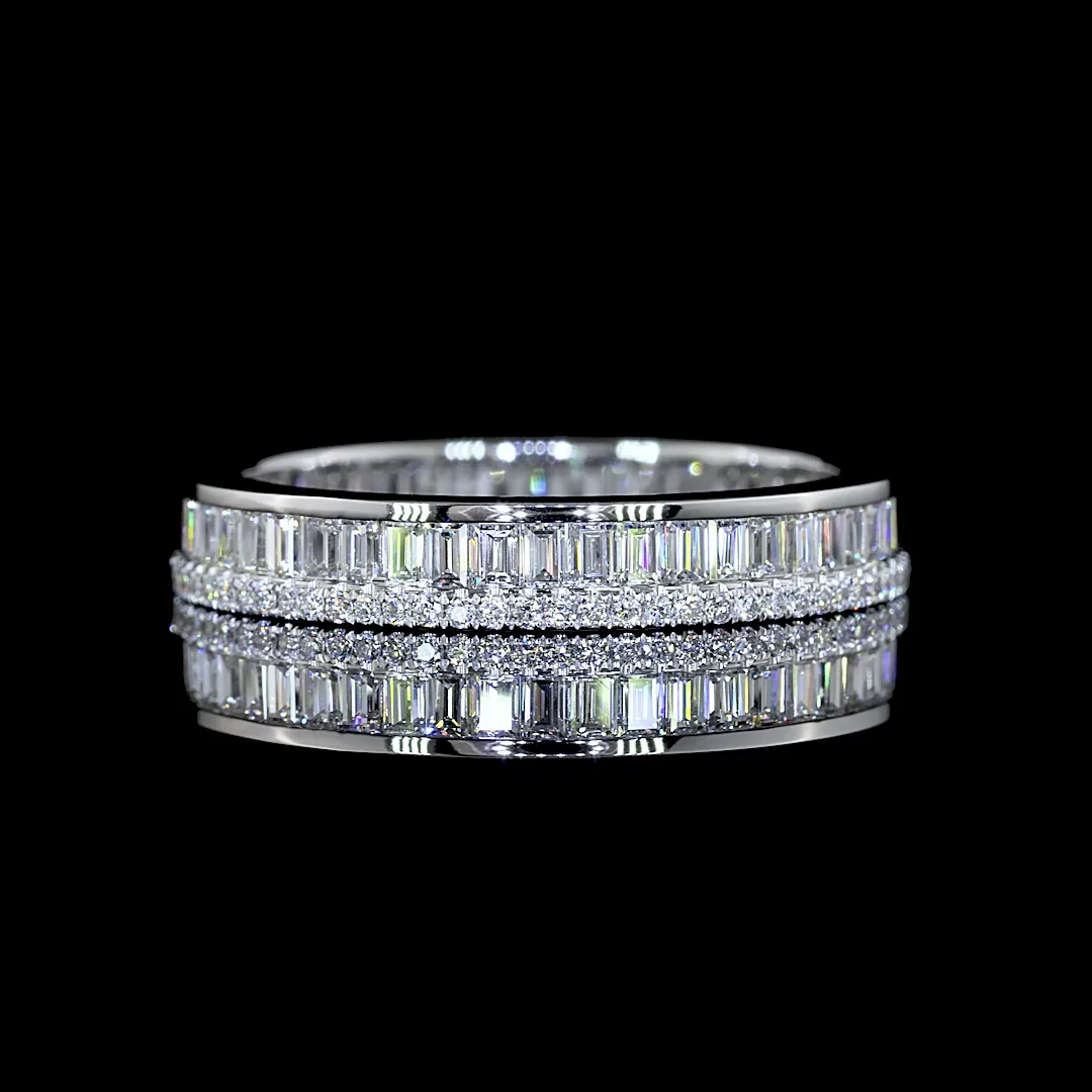 1.05 Cts 14k White Gold Mix Shape Eternity Band Eternity Band