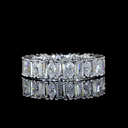 2.64 Cts 14k White Gold Mix Shape Eternity Band Eternity Band