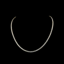 10.8 Cts 14k Yellow Gold Round Shape Tennis Necklace