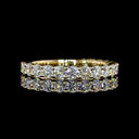 1.11 Cts 14k Yellow Gold Round Shape 3/4 Band Eternity Band